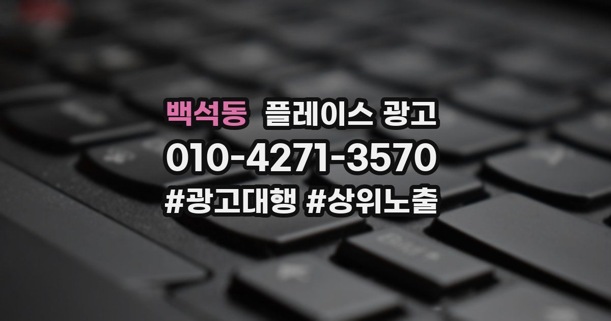 백석동 플레이스 광고