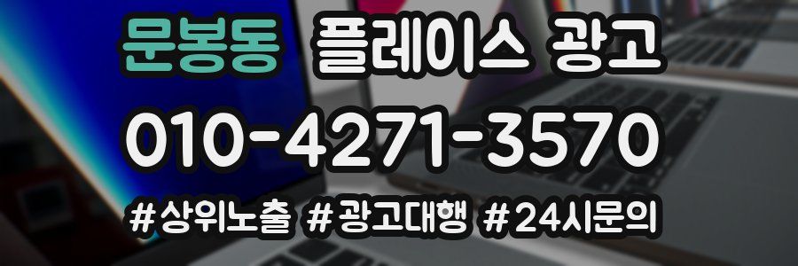문봉동 플레이스 광고