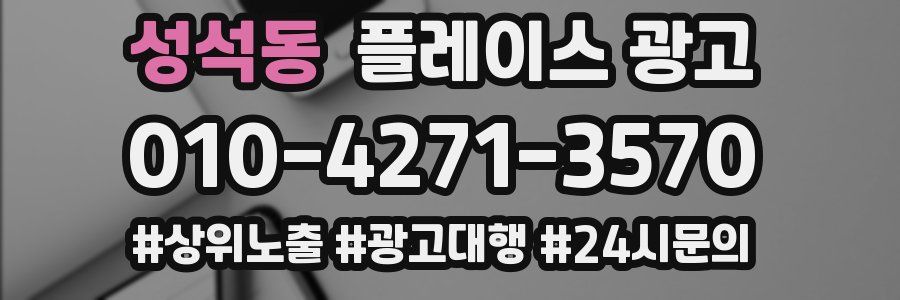 성석동 플레이스 광고