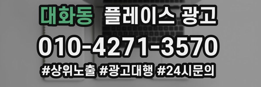 대화동 플레이스 광고