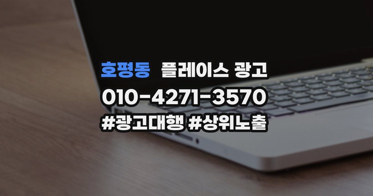 호평동 플레이스 광고
