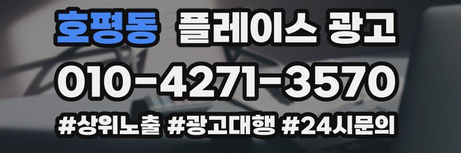 호평동 플레이스 광고