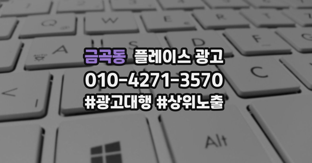 금곡동 플레이스 광고