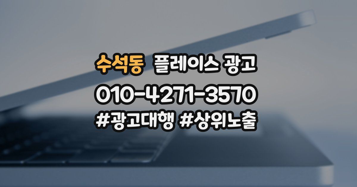 수석동 플레이스 광고