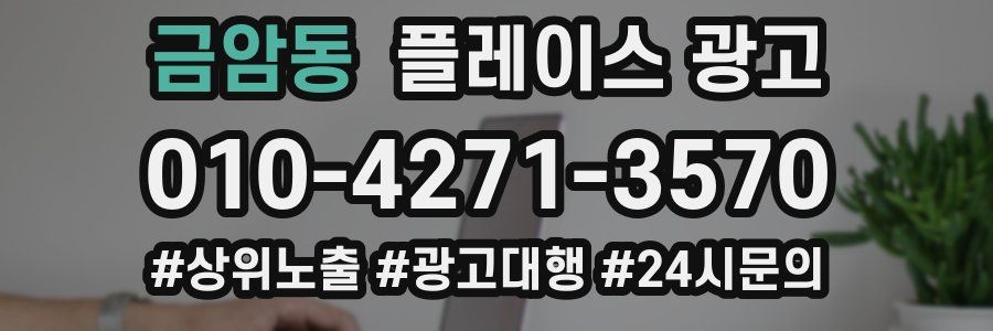 금암동 플레이스 광고