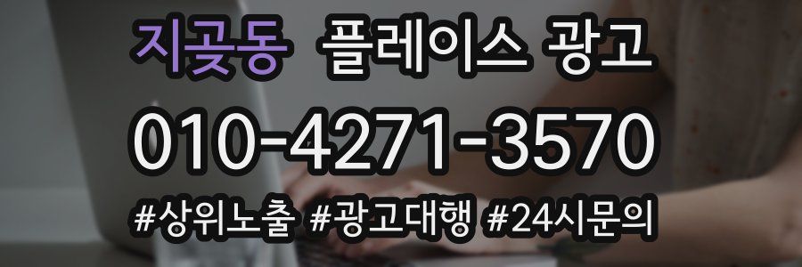 지곶동 플레이스 광고