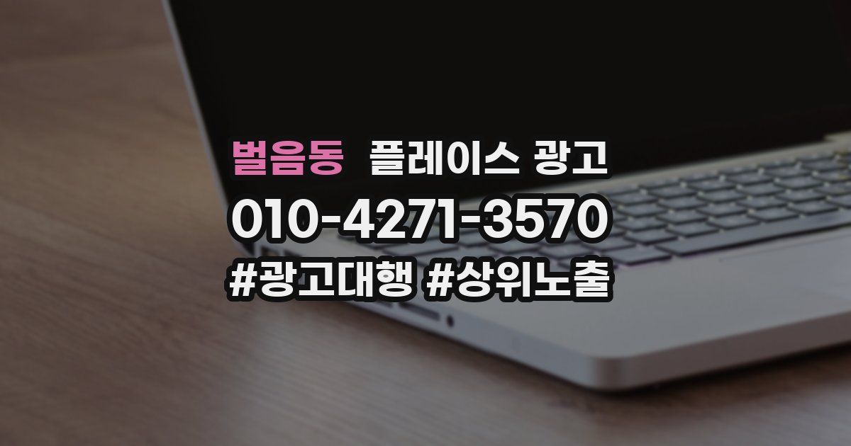 벌음동 플레이스 광고
