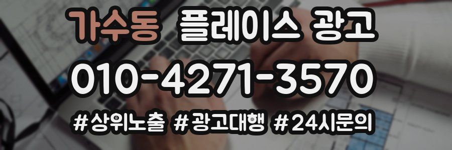 가수동 플레이스 광고