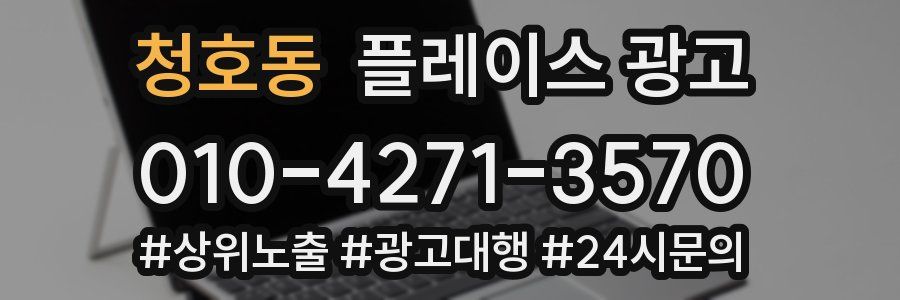 청호동 플레이스 광고