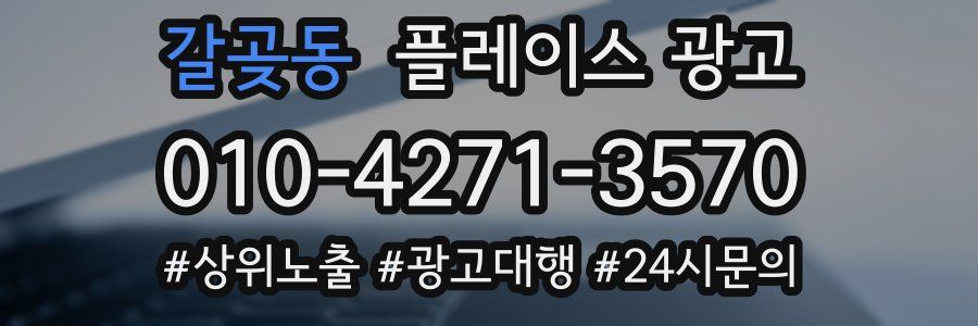 갈곶동 플레이스 광고