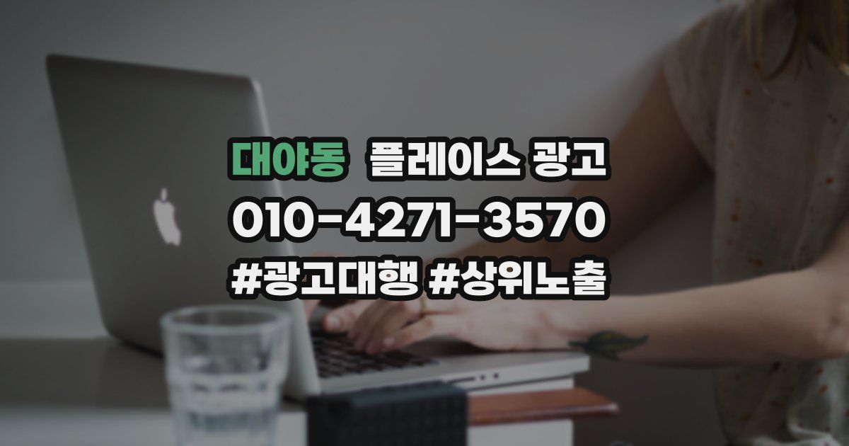 대야동 플레이스 광고