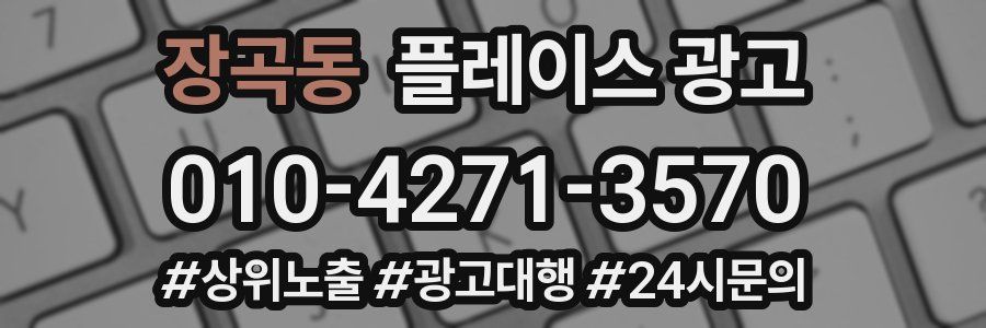 장곡동 플레이스 광고