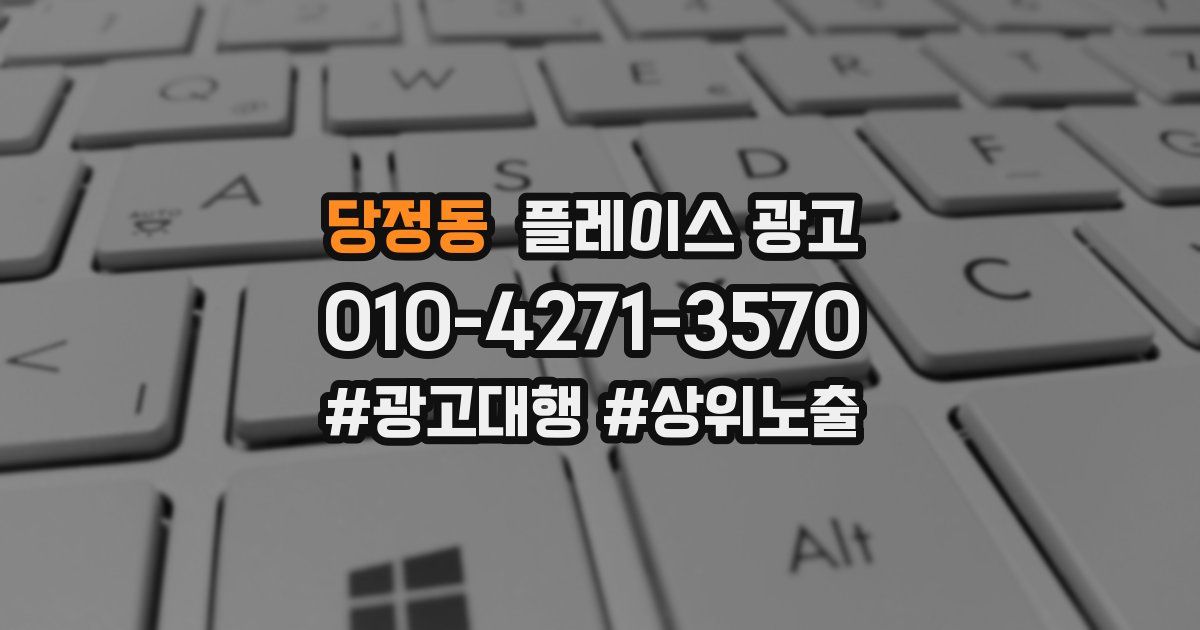 당정동 플레이스 광고