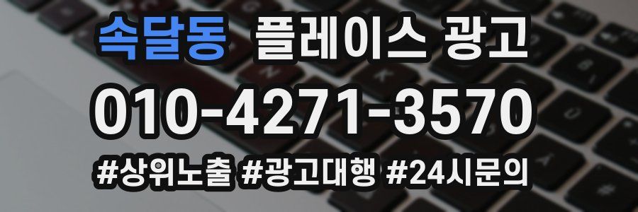 속달동 플레이스 광고