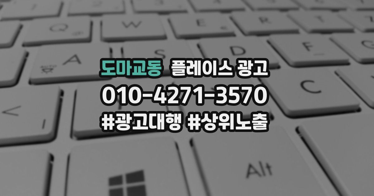 도마교동 플레이스 광고