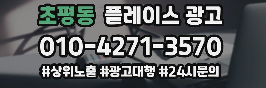 초평동 플레이스 광고