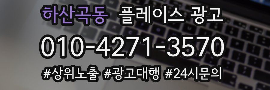 하산곡동 플레이스 광고