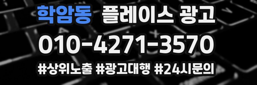 학암동 플레이스 광고