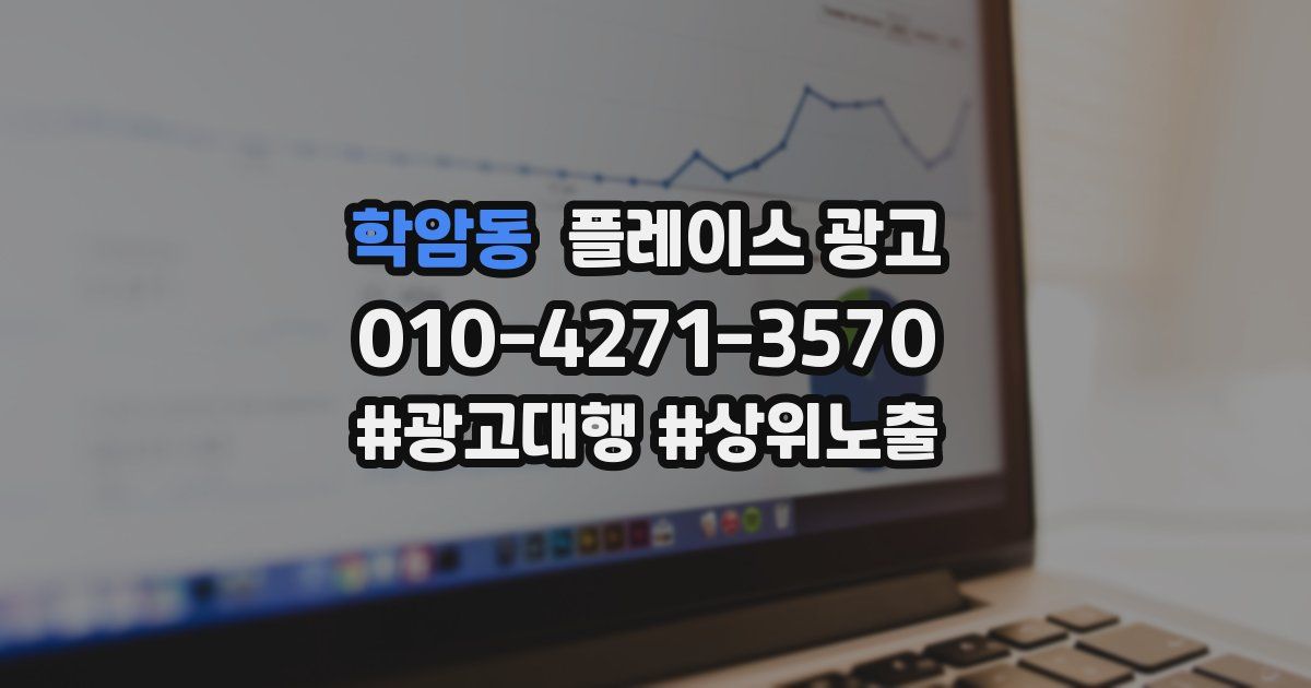 학암동 플레이스 광고