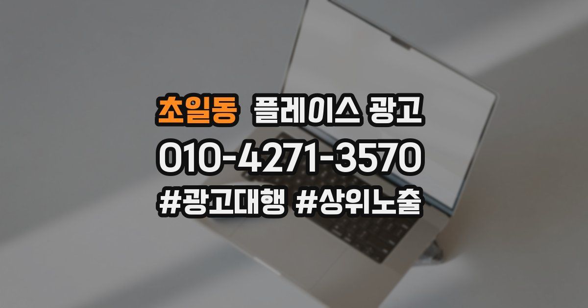 초일동 플레이스 광고