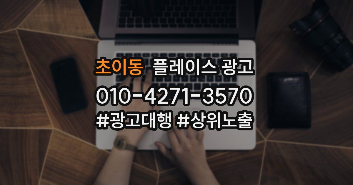 초이동 플레이스 광고