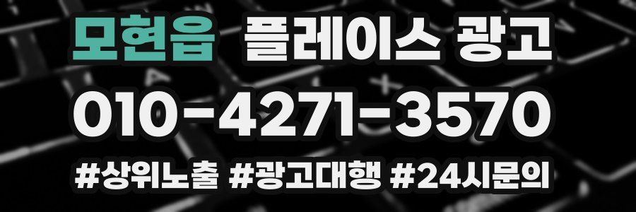 모현읍 플레이스 광고