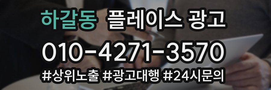 하갈동 플레이스 광고