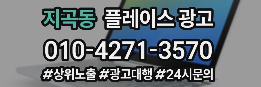 지곡동 플레이스 광고
