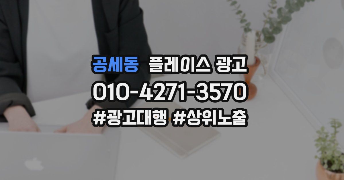 공세동 플레이스 광고