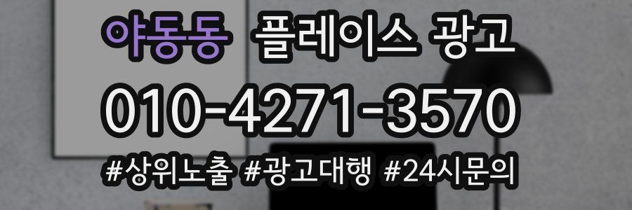 야동동 플레이스 광고