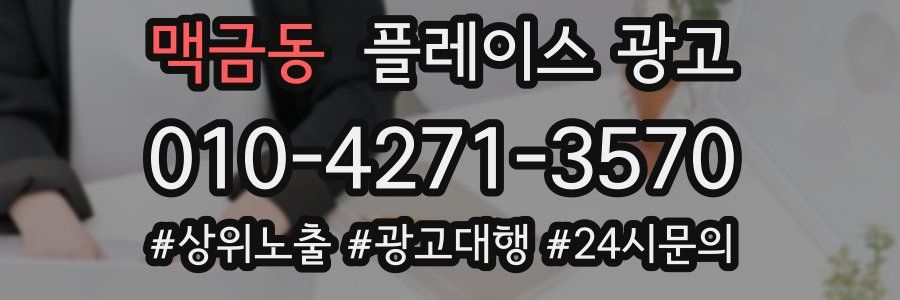 맥금동 플레이스 광고