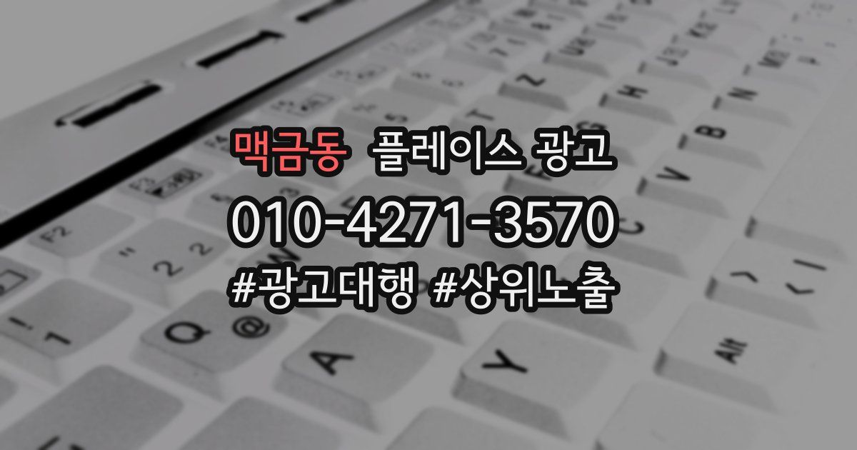 맥금동 플레이스 광고