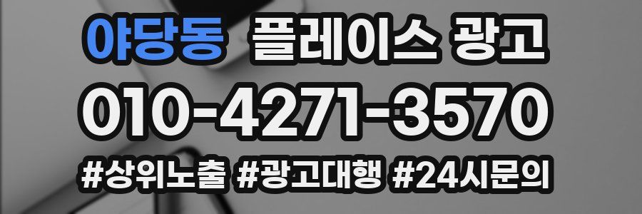 야당동 플레이스 광고