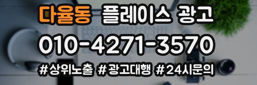 다율동 플레이스 광고