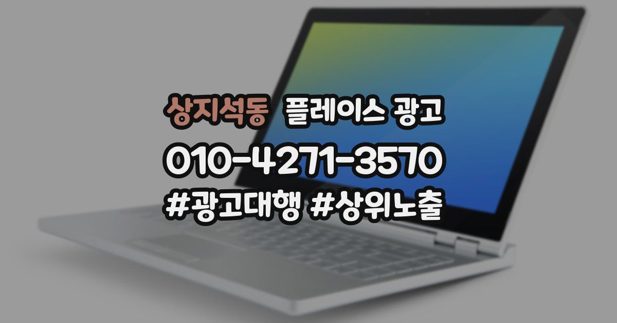 상지석동 플레이스 광고
