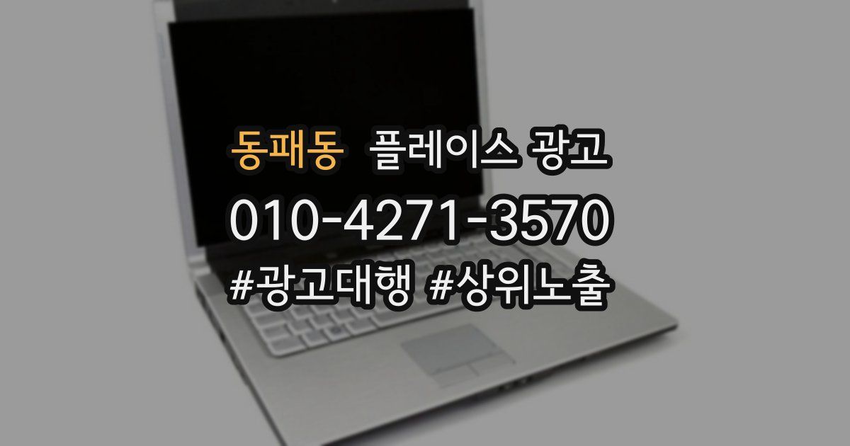 동패동 플레이스 광고