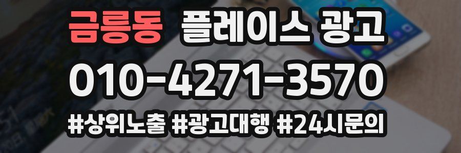 금릉동 플레이스 광고