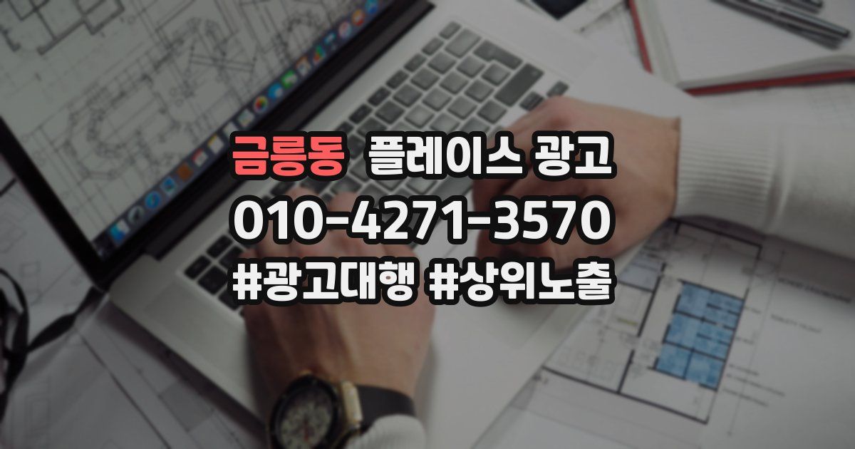 금릉동 플레이스 광고