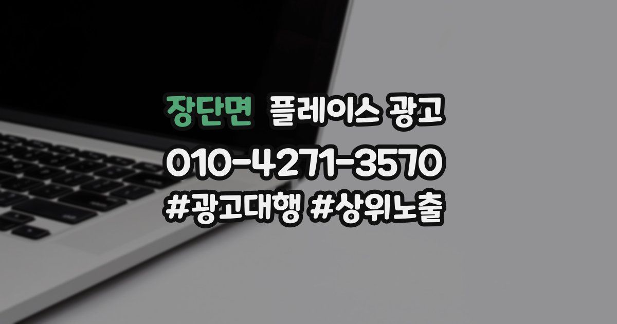 장단면 플레이스 광고
