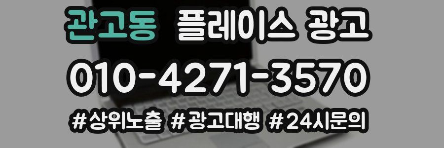 관고동 플레이스 광고