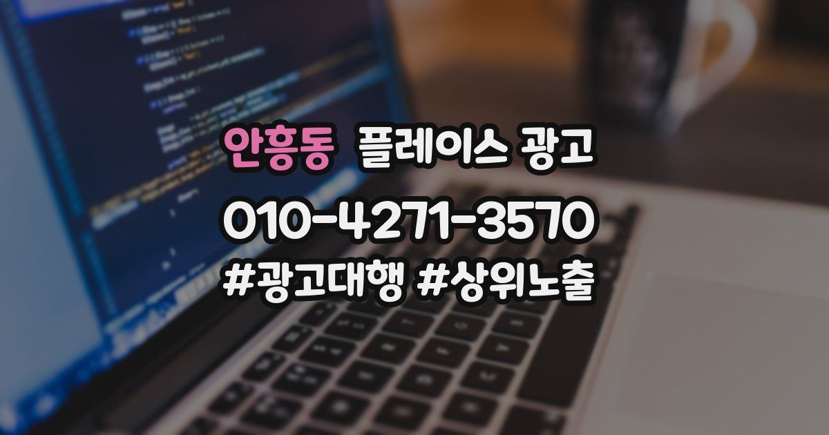 안흥동 플레이스 광고
