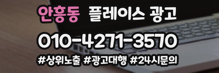 안흥동 플레이스 광고