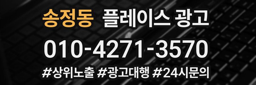 송정동 플레이스 광고