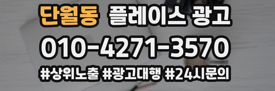 단월동 플레이스 광고