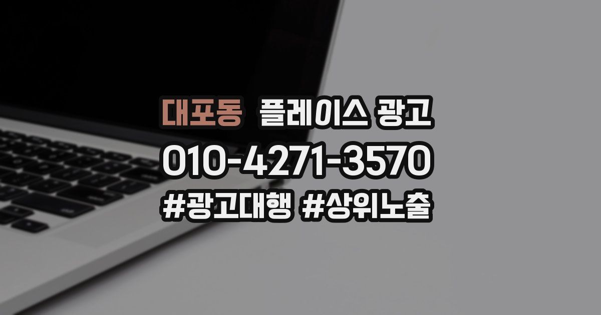 대포동 플레이스 광고