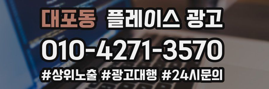 대포동 플레이스 광고