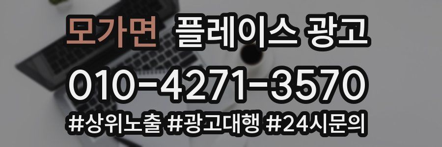 모가면 플레이스 광고