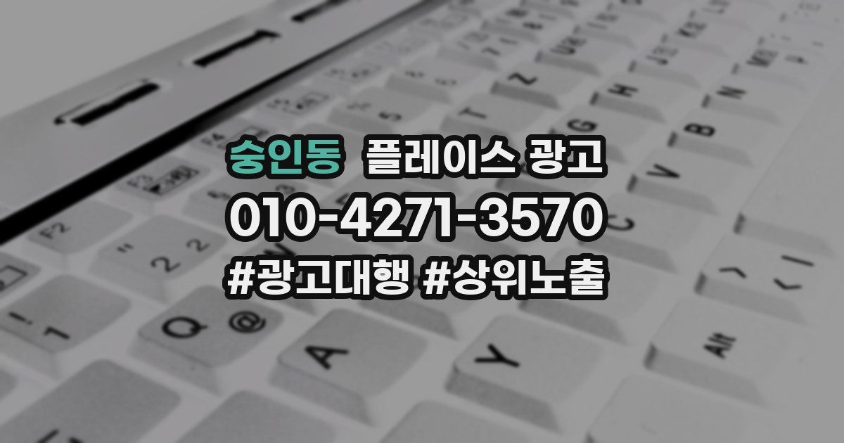 숭인동 플레이스 광고