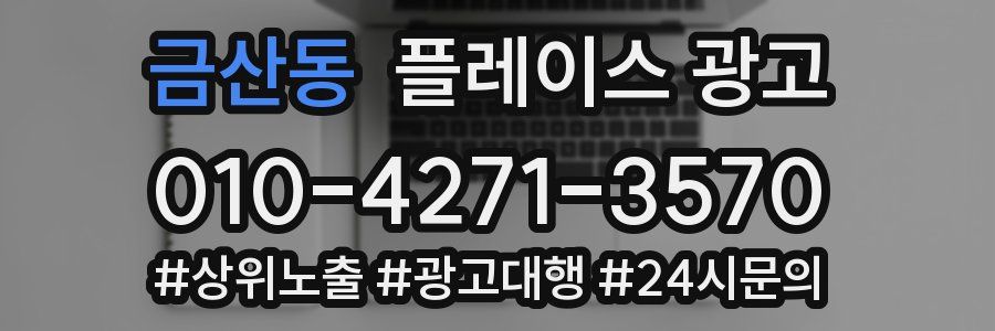 금산동 플레이스 광고