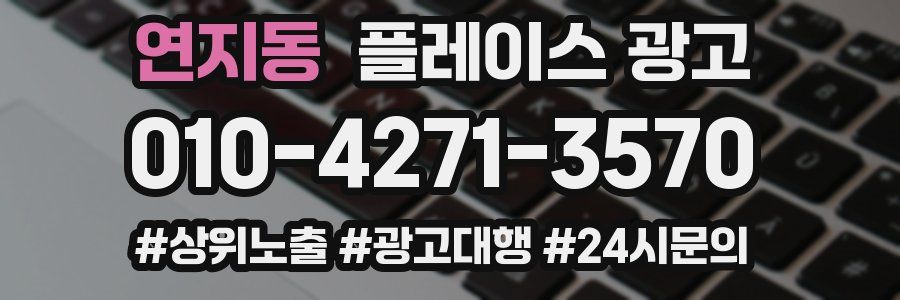 연지동 플레이스 광고